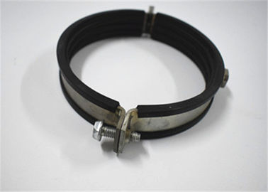 Гальванизированные разделенные поддержки трубы струбцины, черные струбцины металла резинового кольца круглые